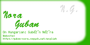 nora guban business card